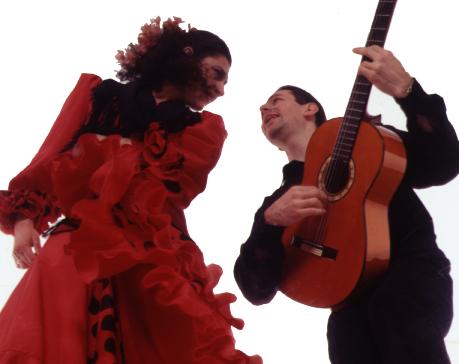 Anita  & Ramon playing flamenco guitar and dancing